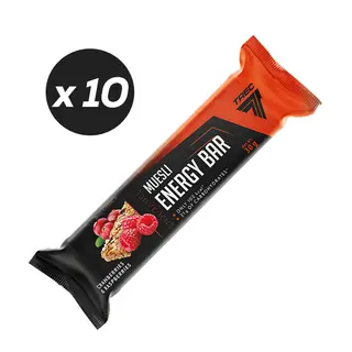 Zestaw 10 batonów energetycznych MUESLI ENERGY BAR CRANBERRIES & RASPBERRIES