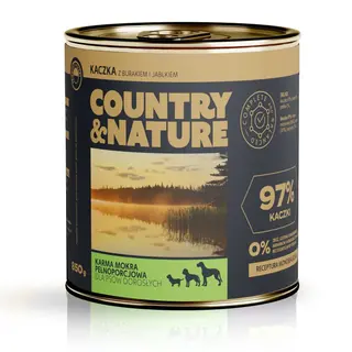COUNTRY&NATURE Kaczka z burakiem i jabłkiem Mono - mokra karma dla psa - 850g