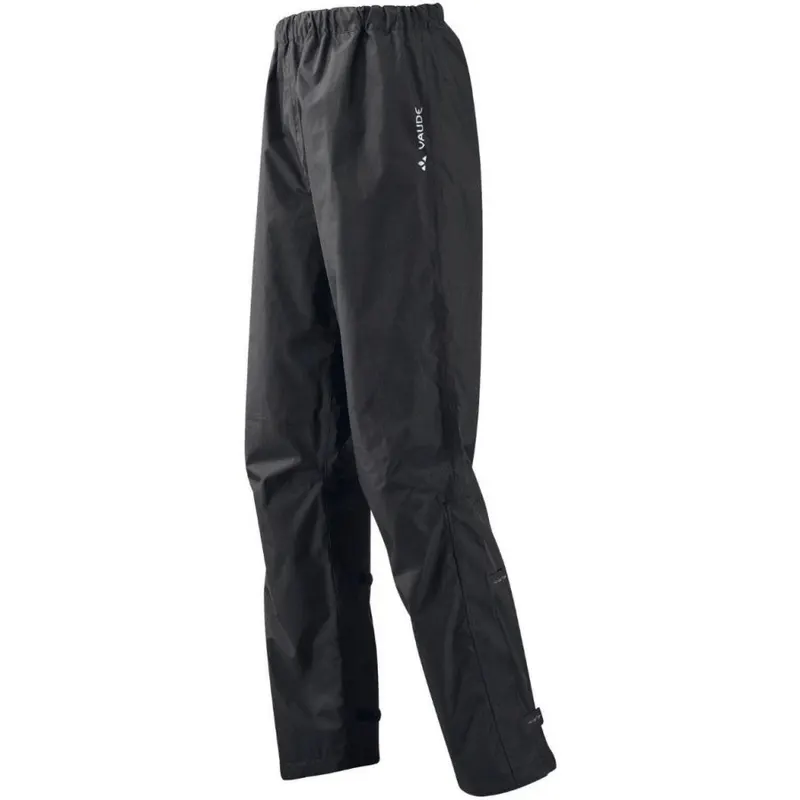 Vaude Men's Fluid Pants II S/S+L/S, spodnie przeciwdeszczowe, męskie, czarne