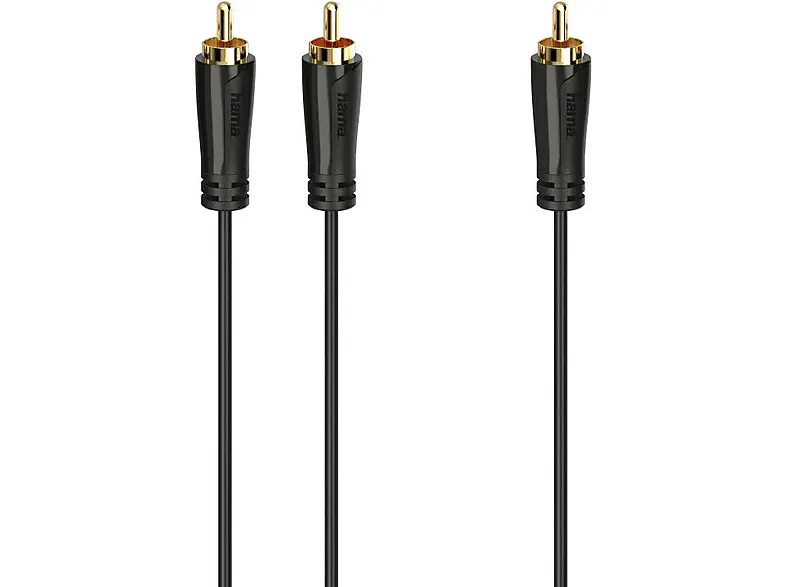 Kabel HAMA cinch - 2 x 5 m do subwoofera Czarny