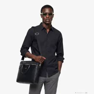 Lacoste Męska Koszula Z Długim Rękawem Czarna Czarny