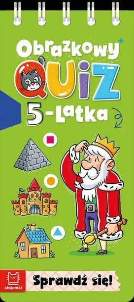 Obrazkowy quiz dla 5 latka Aksjomat książeczka na spirali 76 stron ISBN 978