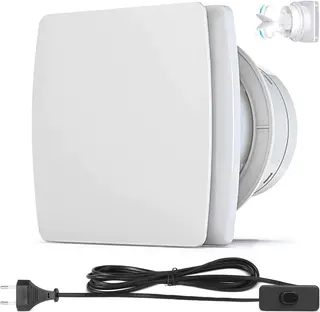 Wentylator łazienkowy wyciągowy 100 mm 12W 95 m/h biały na ścianę