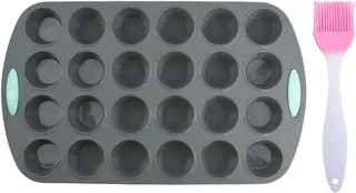 ZESTAW 24 FORMY DO MUFFINEK SILIKONOWE NIEPRZYWIERAJĄCE DO 450°F