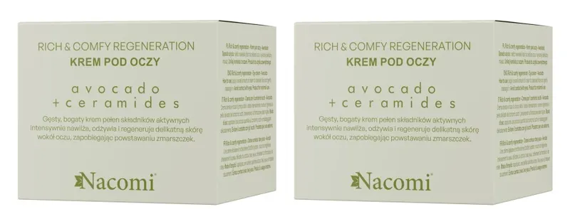 Nacomi Avocado + Ceramides Krem pod Oczy 15ml x2 szt