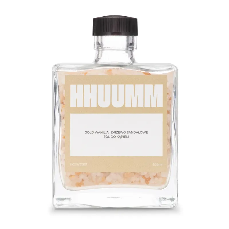 HHUUMM Sól do Kąpieli Gold Wanilia i Drzewo Sandałowe 500ml