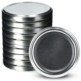 Metalowe wieczka do słoików Valsta 10szt fi 66 mm srebrne