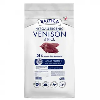 BALTICA Nutraceutic Hypoallergenic Venison & rice M - sucha karma dla psa - 12kg