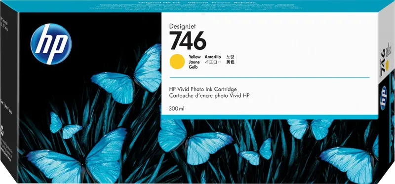 Wkład z atramentem żółtym HP DesignJet 746 o pojemności 300 ml