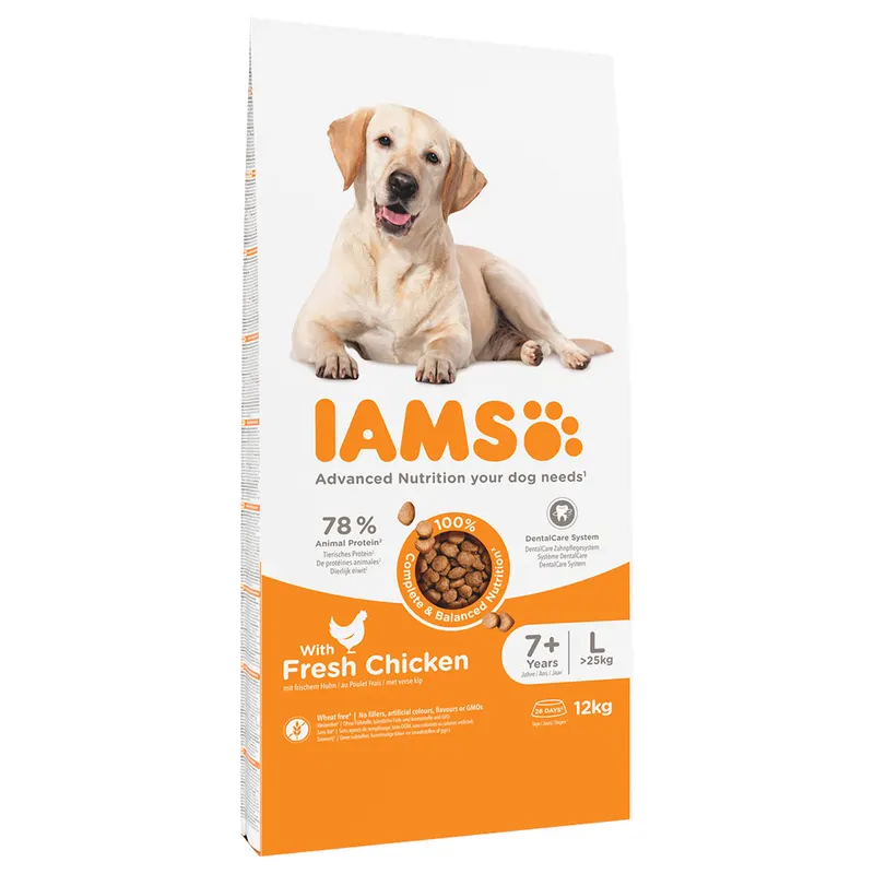 IAMS Advanced Nutrition Senior Large Dog 7+, kurczak - 12 kg