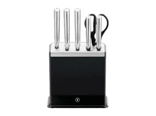 Zestaw 5 noży w bloku + nożyczki TEFAL K2977S44 EverSharp Pro Srebrno-czarny