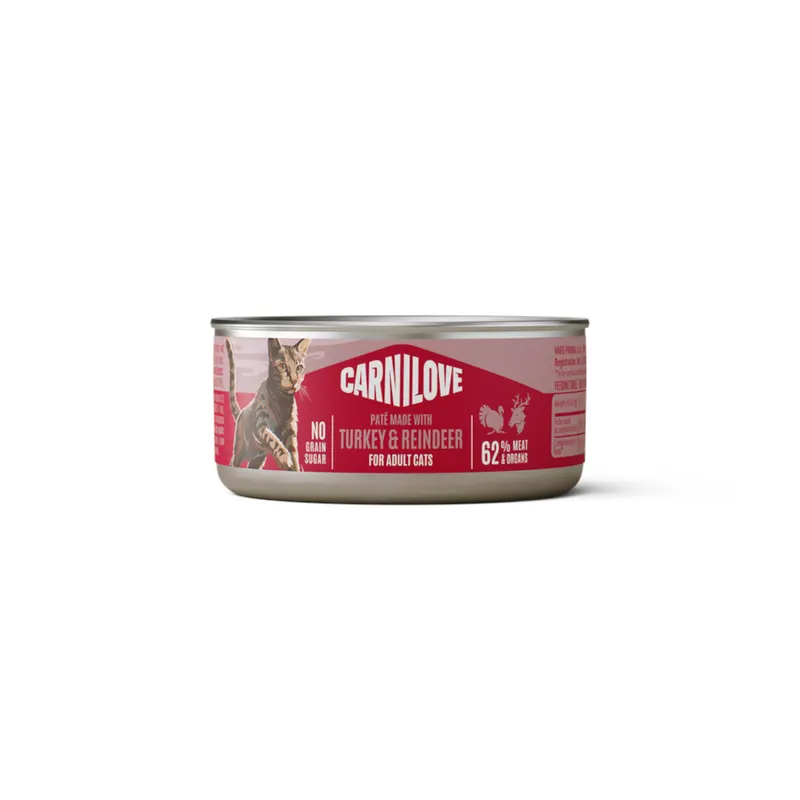 Korzystny pakiet Carnilove Cat Paté, 24 x 100 g - Indyk i renifer