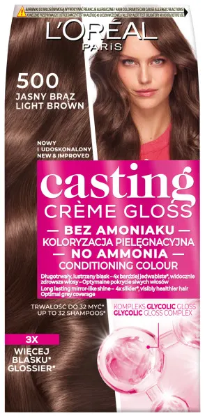 Loreal Casting Creme Gloss Farba 500 Jasny Brąz