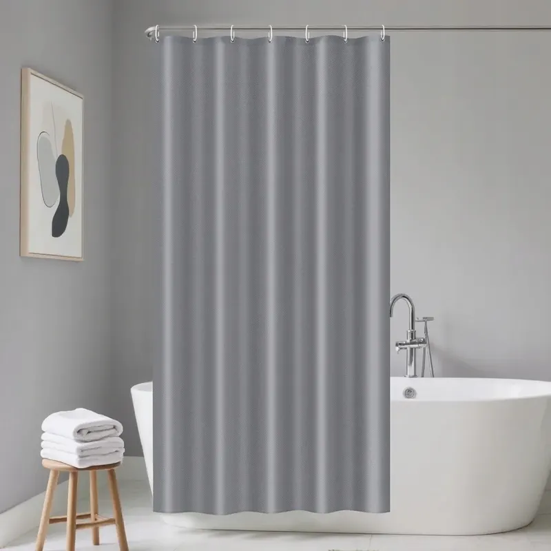 ZASŁONA PRYSZNICOWA 100X200 CM POLIESTER WODOODPORNA + 7 HAKÓW
