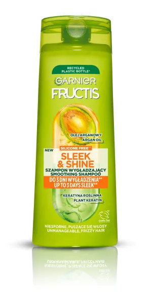 Garnier Fructis Sleek & Shine Wygładzający Szampon do Włosów 400ml