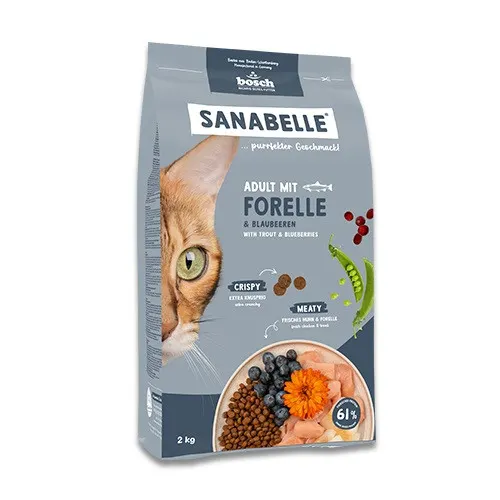 BOSCH Sanabelle Life Adult Pstrąg z borówkami - sucha karma dla kota - 8kg