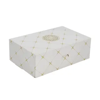 10x Pudełko na ciasto, torciki 21x14x7 cm zamykane TEKTURA LITA biały