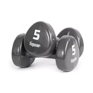 Hantle do ćwiczeń winylowe Tiguar 2 x 5 kg box