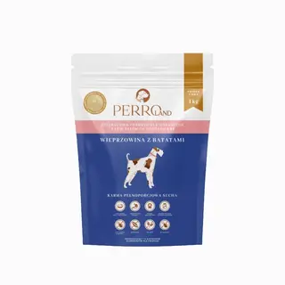 PERRO Wieprzowina z batatami Średnia i Duża rasa - sucha karma dla psa - 1kg