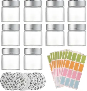 Szklane słoiki z pokrywką 50 ml 12 sztuk mini słoiczki na przyprawy