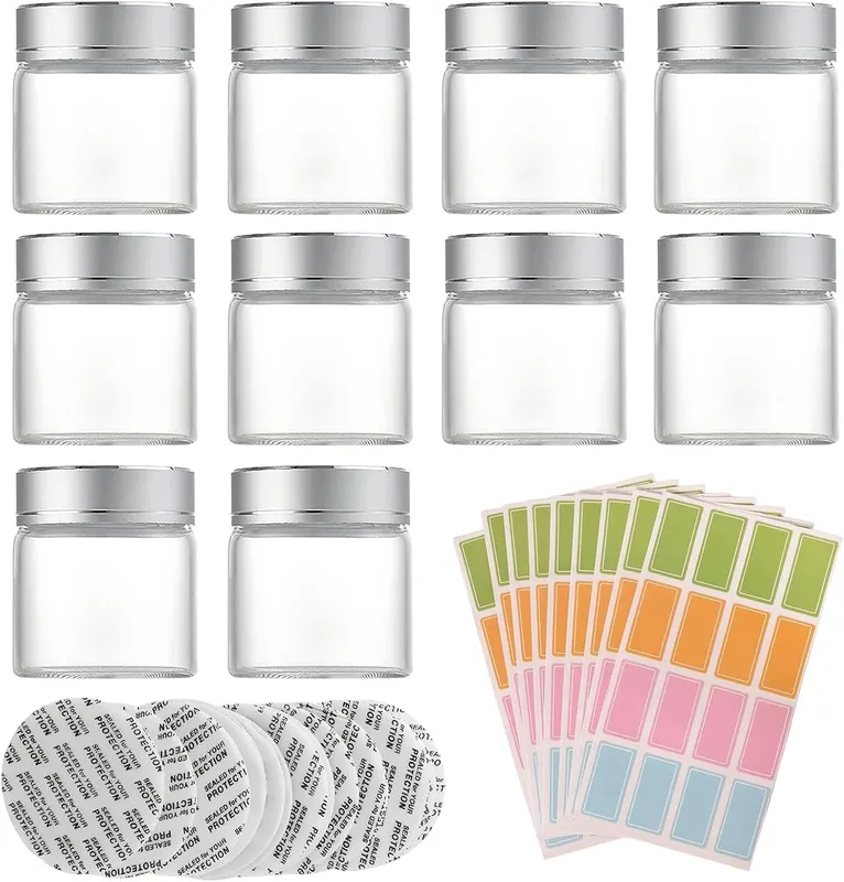 Szklane słoiki z pokrywką 50 ml 12 sztuk mini słoiczki na przyprawy