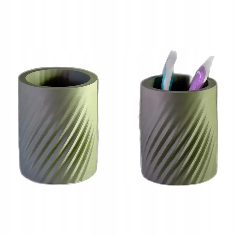Uchwyt na szczoteczki do zębów spiralny wzór - Minimalist Toothbrush Holder