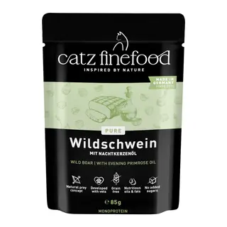 catz finefood Pure Pouch 8 x 85 g - Dzik