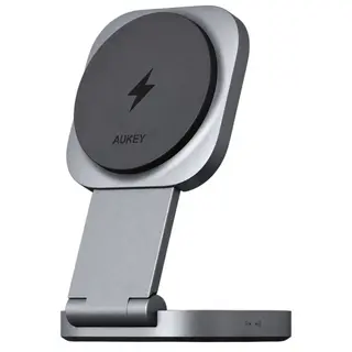 Ładowarka bezprzewodowa AUKEY LC-MC211 Qi2 Szara