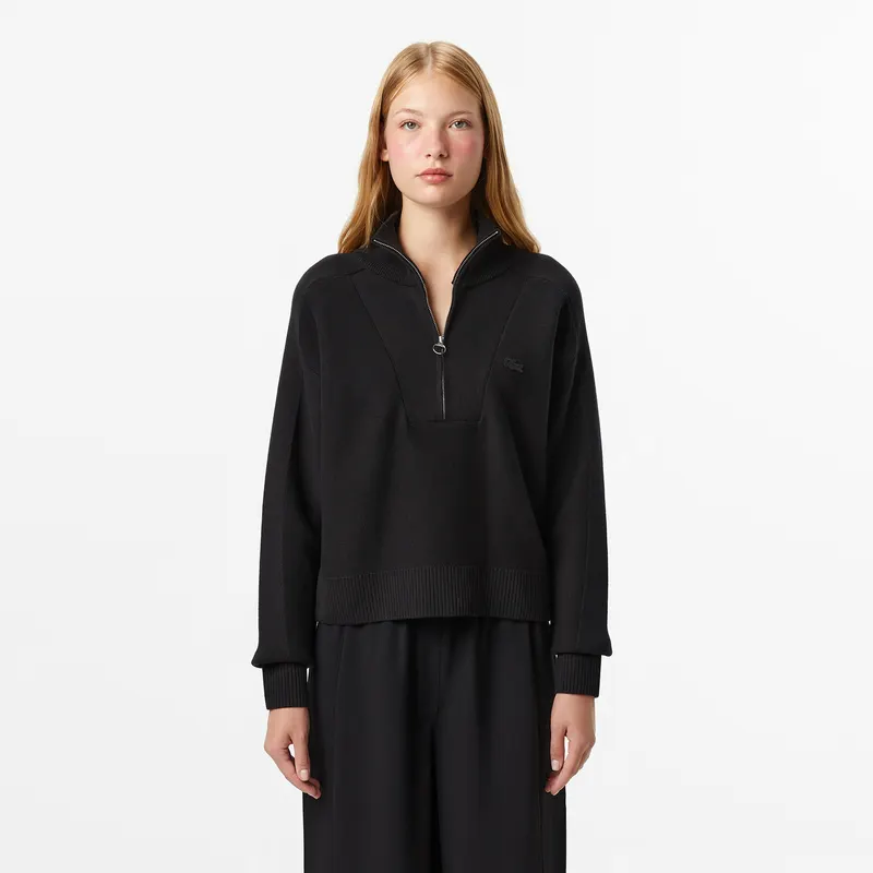 Lacoste Seamless Ribbed V Neck Sweater