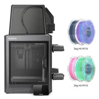 Drukarka 3D Elegoo Centauri Carbon 2 Combo, 4 kg, filament HS PETG – różowo-biały/niebiesko-fioletowy/indygo-biały/niebiesko-zielony
