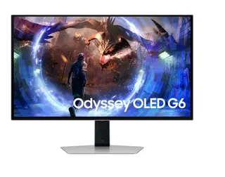 Samsung Monitor 27 cali Odyssey G6 OLED 2560x1440 QHD 16:9 1xHDMI 1xDP 2xUSB 3.0 0,03ms 360Hz HAS+PIV płaski 3Yd2d (LS27DG602SUXEN)