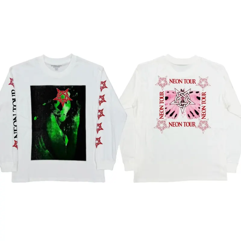 Playboi Carti Neon Tour Long Sleeve Edition Printed Long Sleeved T-shirt for Men