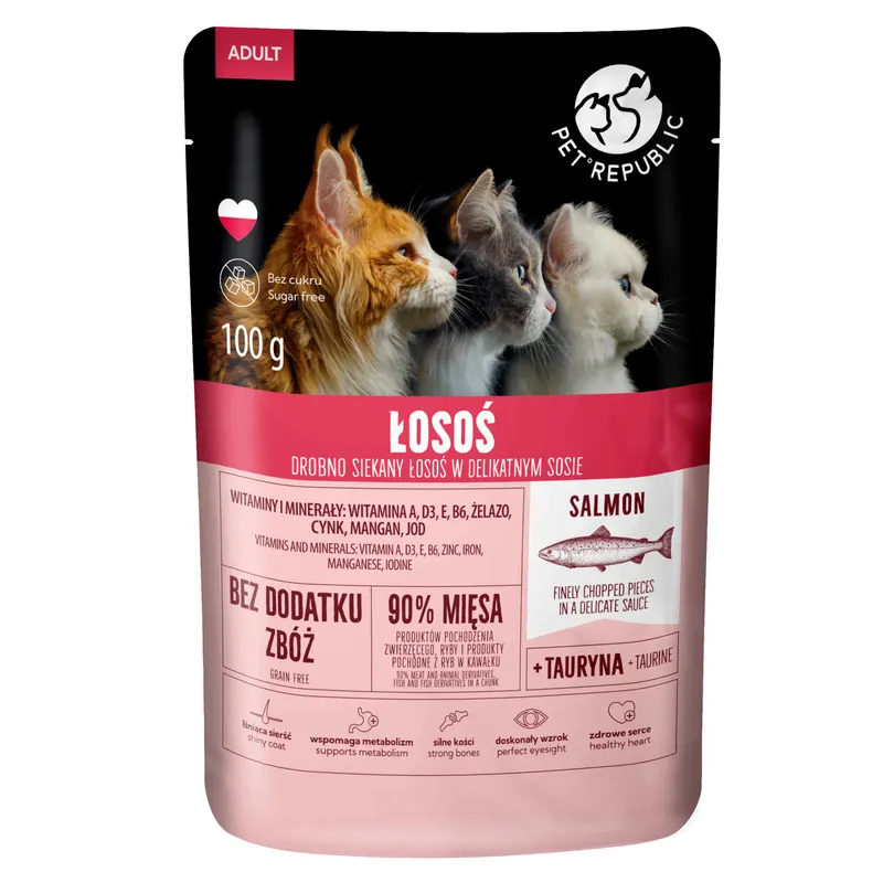 Pet Republic Feline - Łosoś, 48 x 100 g