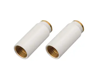 IDMAR Przedłużka mosiężna 1/2” 40mm do grzałki biała komplet - 2 sztuki