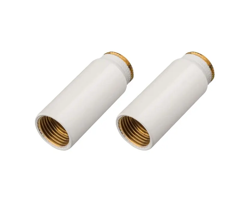 IDMAR Przedłużka mosiężna 1/2” 40mm do grzałki biała komplet - 2 sztuki