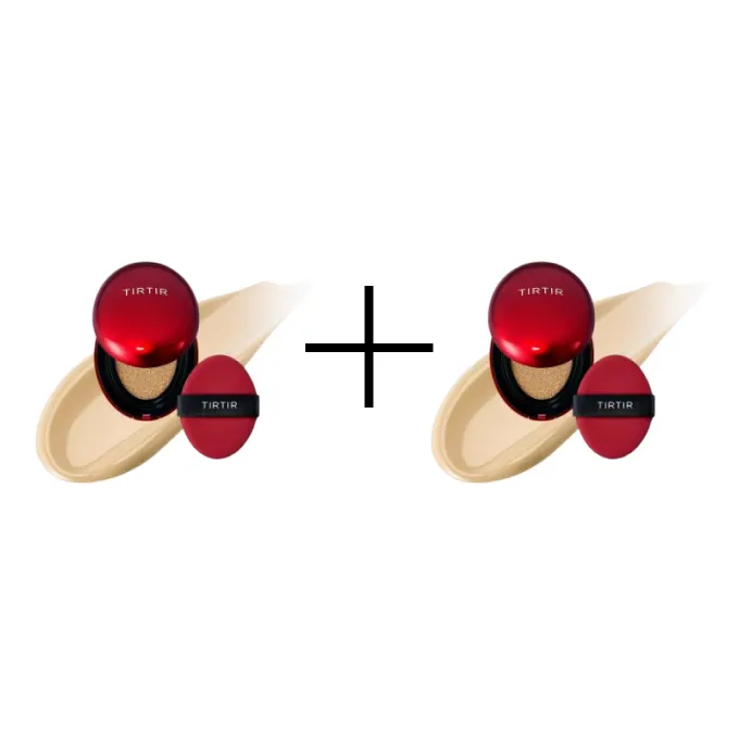 TIRTIR Mask Fit Red Cushion SPF 40 PA++ Podkład w Poduszce 24W Soft Beige Mini 4,5g 1+1
