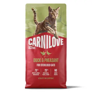 Carnilove Active Adult Sterilised, kaczka i bażant - 2 x 6 kg