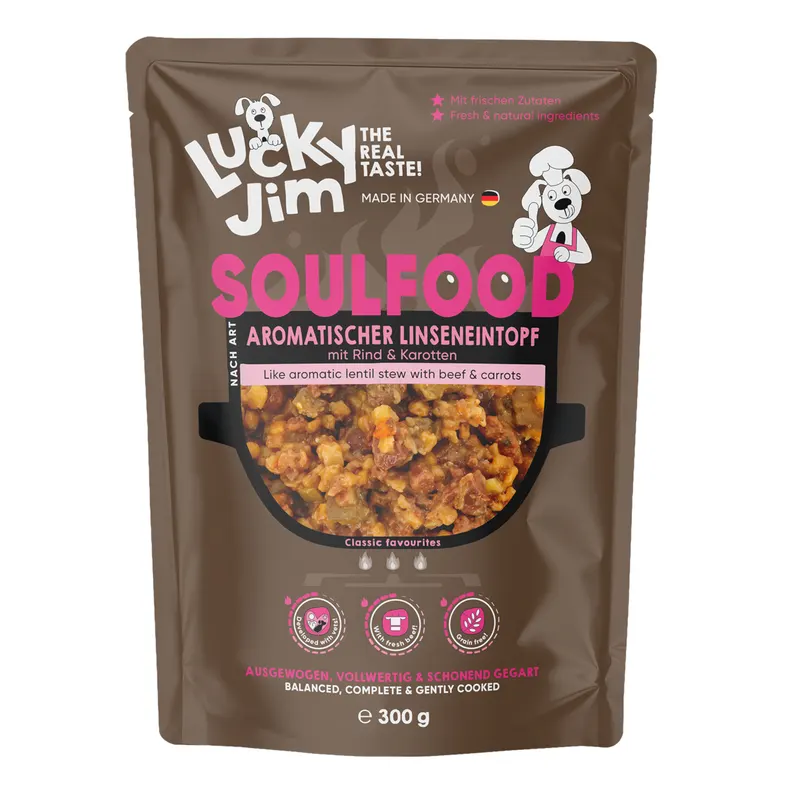 Lucky Jim Soulfood, 6 x 300 g - Zupa z soczewicy