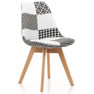 Nowoczesne krzesło ART134C patchwork | biało-czarny | OUTLET