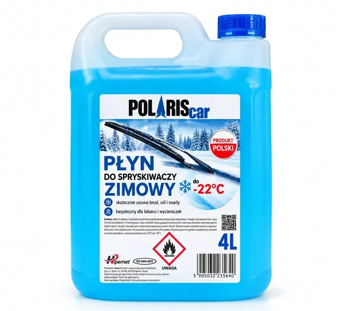 PŁYN DO SPRYSKIWACZY ZIMOWY -22*c 4L POLARISCAR - SKUTECZNY NA MRÓZ