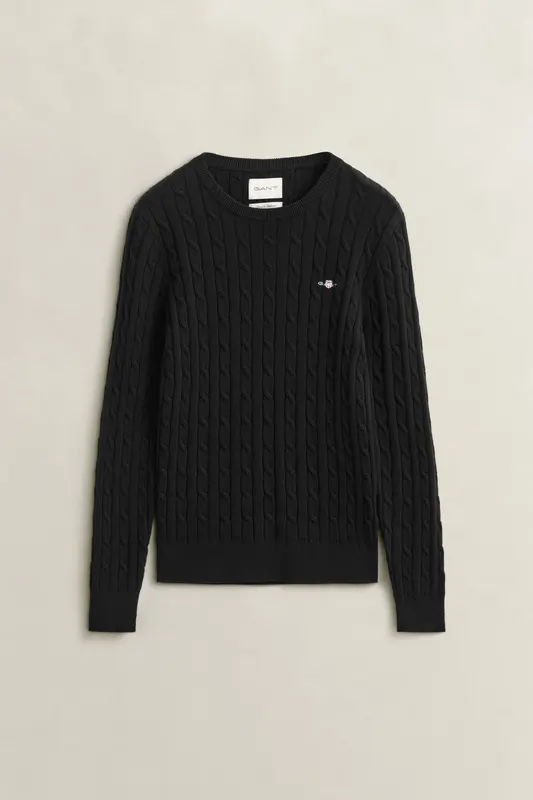 Gant Sweter Damski Slim Fit Czarny