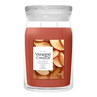 Yankee Candle Signature Świeca w Dużym Słoiku z Dwoma Knotami Sugared Cinnamon Apple