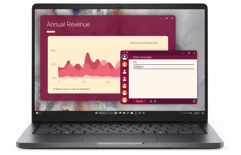 Dell Laptop Dell Pro 14 PC14250 W11P C5 220U/16GB/512GB CL25/14.0 FHD+/INT/FgrPr/FHD/IRCam/Mic/WLAN+BT/BcklKb/3C/3YPS Magnetite color, textured finish