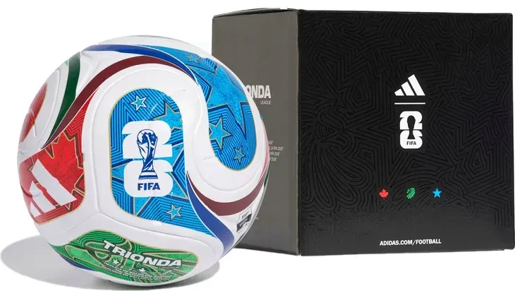 ADIDAS TRIONDA LEAGUE BOX PIŁKA NOŻNA DO NOGI MISTRZOSTWA ŚWIATA 2026 R. 4
