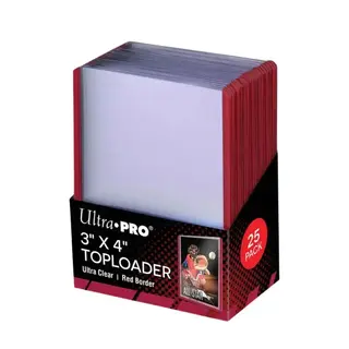 Paczka 25 Toploaderów Ultra Pro: 25 Premium Red Border Toploader