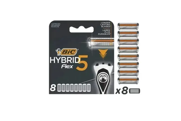 WKŁADY DO GOLAREK BIC HYBRID 5 FLEX BLISTER 8 SZT