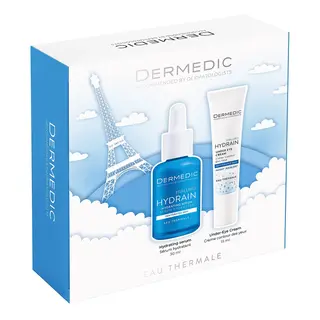 Dermedic Hydrain Zestaw Kosmetyków do Pielęgnacji Twarzy Serum + Krem pod Oczy