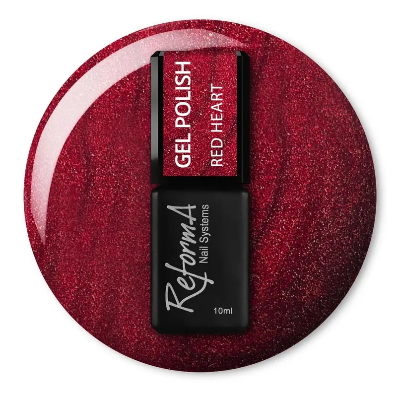 Lakier Hybrydowy - GP Red Heart, 10 ml