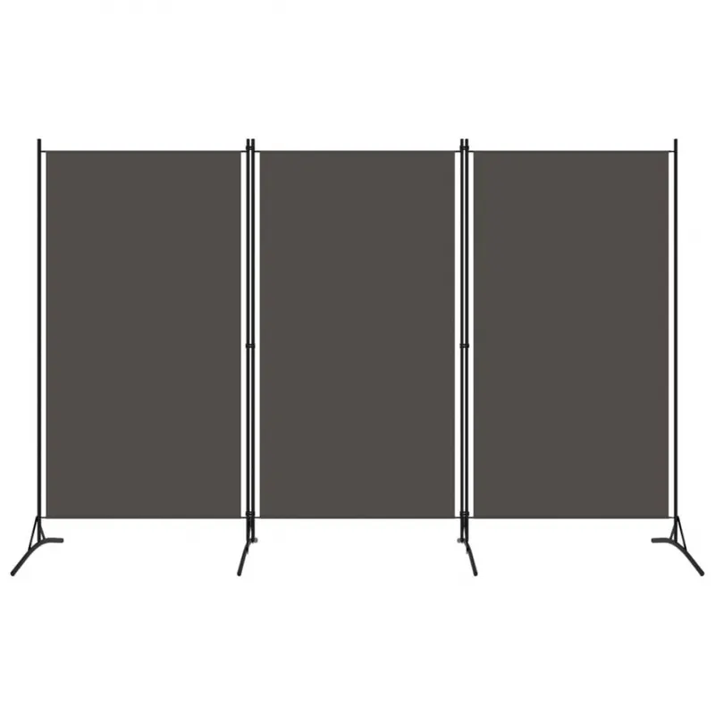 Parawan 3-panelowy, antracytowy, 260 x 180 cm
