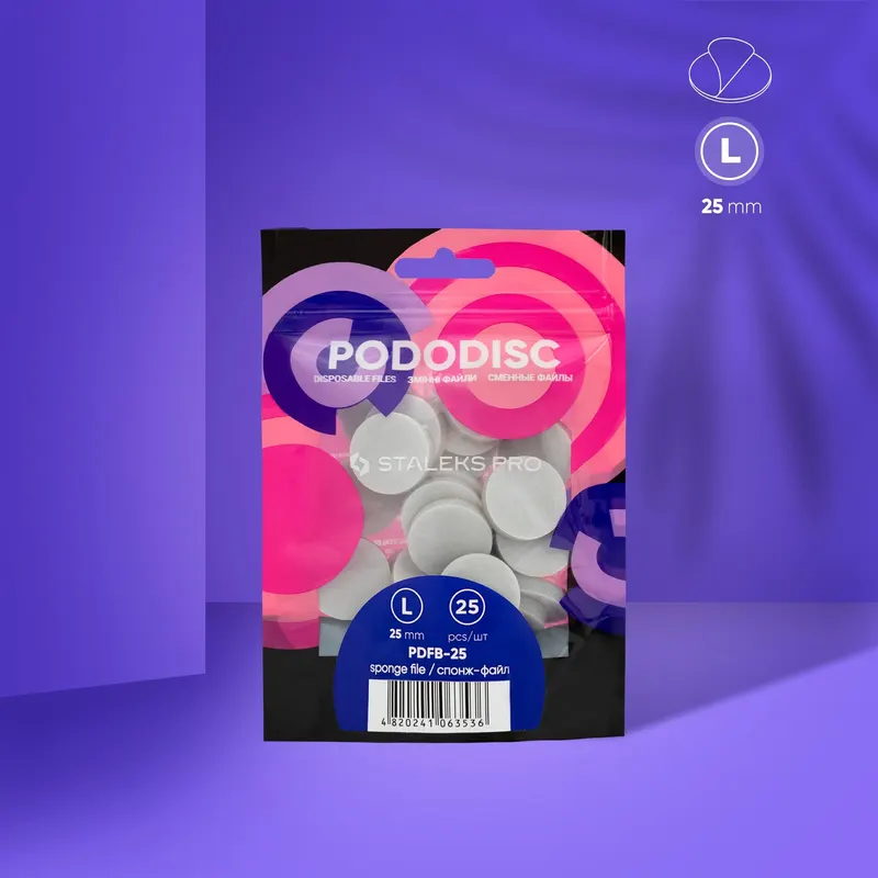 Wymienne pilniki STALEKS "Polerka na gąbce" do dysku do pedicure PODODISC L EXPERT (25 szt)